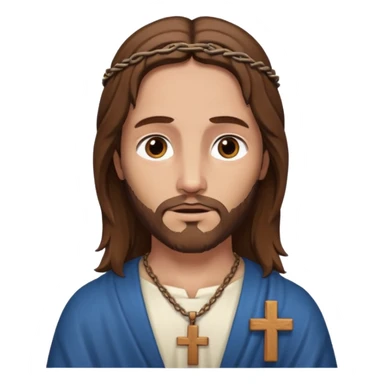 Jésus avec la croix en collier sticker