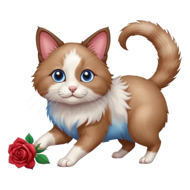 Rats pooping dogs running rose nail polish rainbow ragdoll sticker