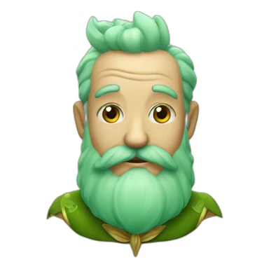 little fairy grandfather with a green beard sticker