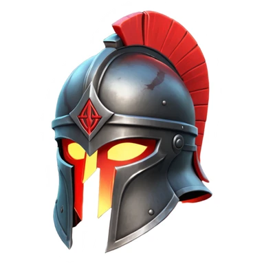 Ares legendary helmet object icon, ancient Greek helmet with glowing red runes, deep red energy glow, battle scars, epic fantasy style, 3D cartoon, mobile game icon style, centered, clean background, no text, no watermark

 sticker