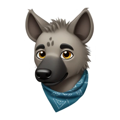 Hyena with bandanna  sticker