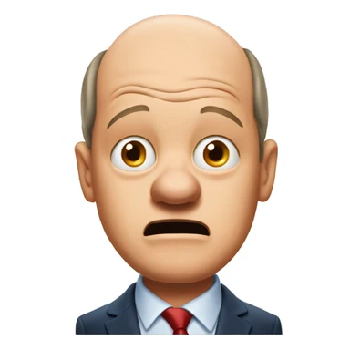 Olaf Scholz looking shocked sticker