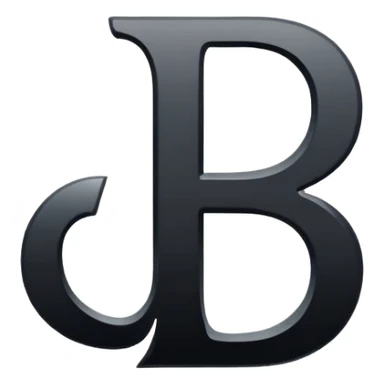 Font setting icon with letter B sticker