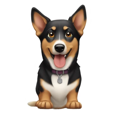 dachshund and husky german shepherd mix sticker