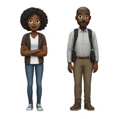 Black brother and sister trip sticker