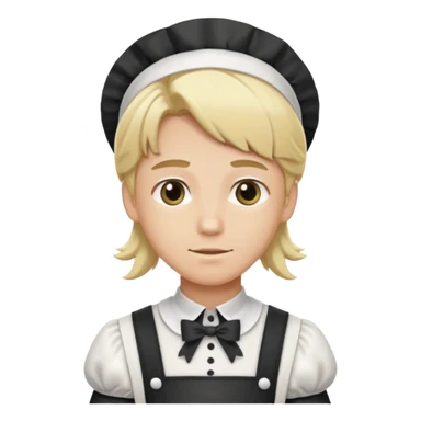 blond male maid sticker