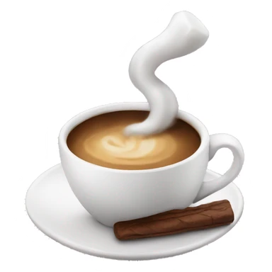 A cup of coffee with marshmallow sticker