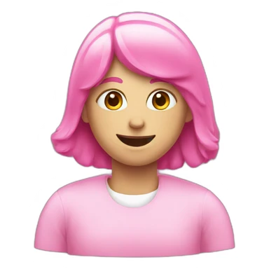 Pink approve sign  sticker