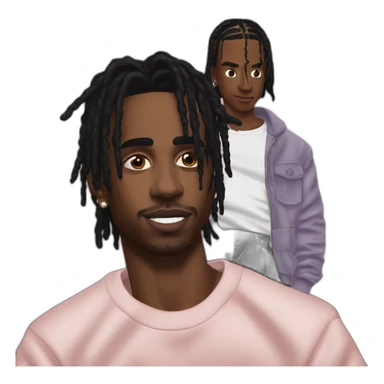 Playboi Carti with Travis Scott sticker