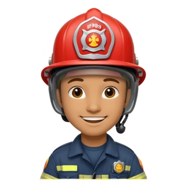 Firefighter wearing helmets sticker