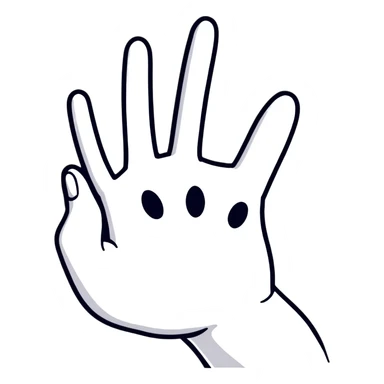 cat paw touching human hand in friendship sticker