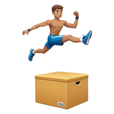 man jump onto plyo-box side-view sticker