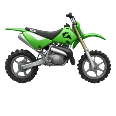 Green dirt bike 110 with shark driving  sticker