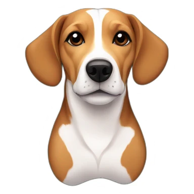 older beagle jack russell mix dog laying in fall leaves sticker