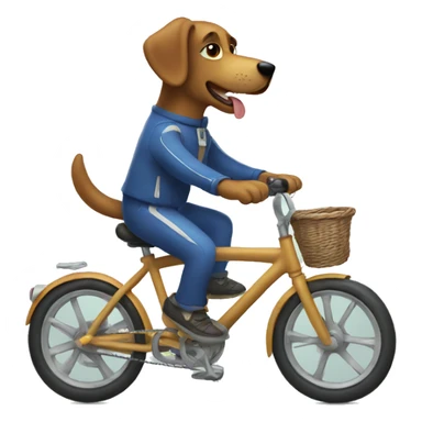 Dog on a bike sticker