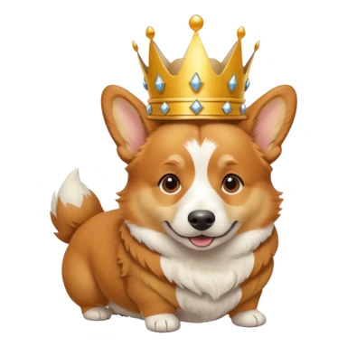 Corgi with crown sticker