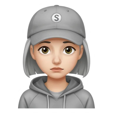 Female tech developer going back to work after christmas holidays, looking tired and wearing a hoodie and a baseballcap that says "SVT Nyheter" sticker