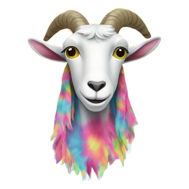 Tie dye goat sticker