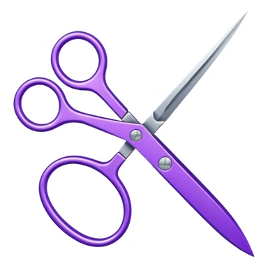 vivid purple minimalist scissor sticker