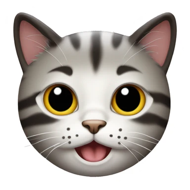 Zany Face cat sticker