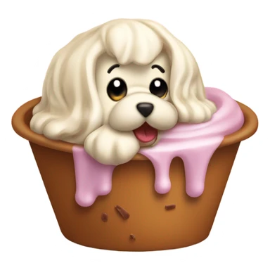 Cane bassotto che mangia gelato sticker