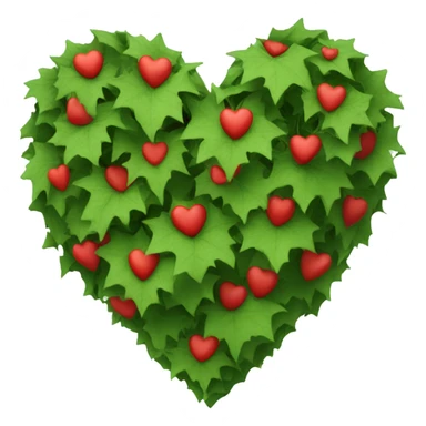 ivy wrapped around red heart sticker