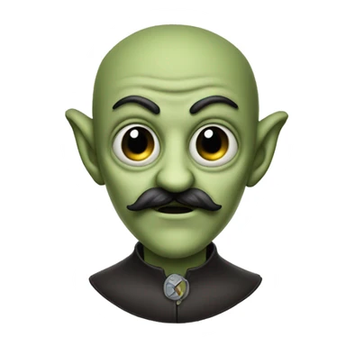 a medevial alien with a mustache  sticker