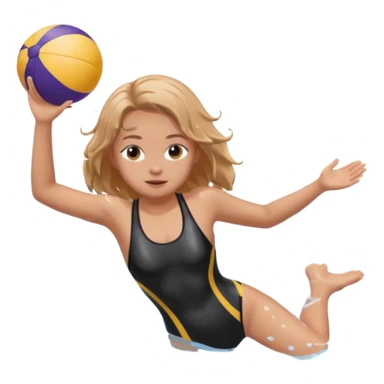 girl swimming laps sticker