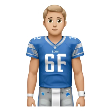 Jared Goff in a Detroit lions jersey sticker