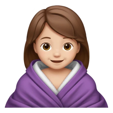 baby wrapped in blanket, redo same pictures but with brown hair sticker