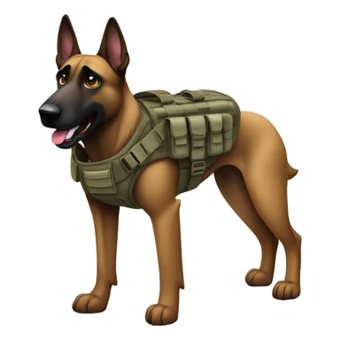 Brindle Belgian malinois, tactical sticker