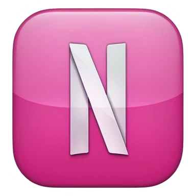 Netflix aesthetic "N" logo in pink sticker