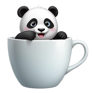 Panda extrañado sentado en una taza de baño sticker
