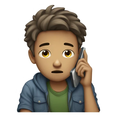 Sad and depressed boy that just broke up with his girlfriend because he only loves exc sticker