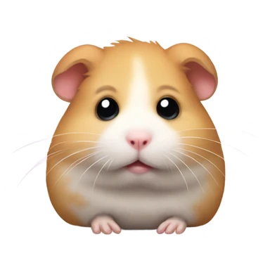 Sad hamster with bow on ear sticker