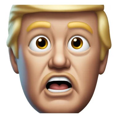 photorealistic shocked U.S. president Donald Trump sticker