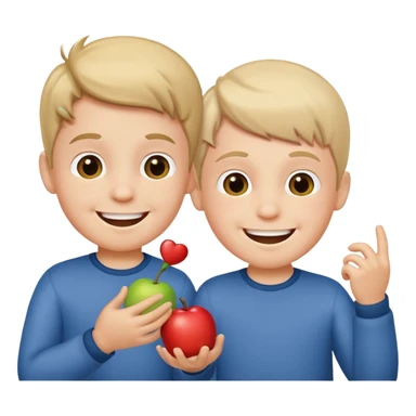 2 little boys playing sticker