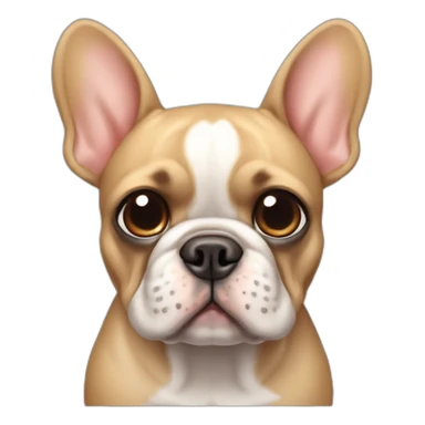 A little French bulldog with a tan type fur. Big pointy ears sticker