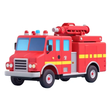 red fire truck sticker