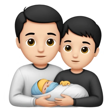 Newborn B&W with male sticker