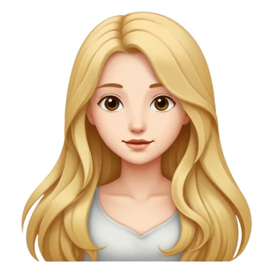 Pretty girl with long hair  sticker