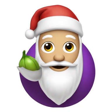 santa holding egg plant  sticker