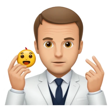Macron entrain de faire caca sticker