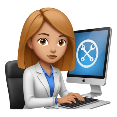 girl seo specialist on pc sticker