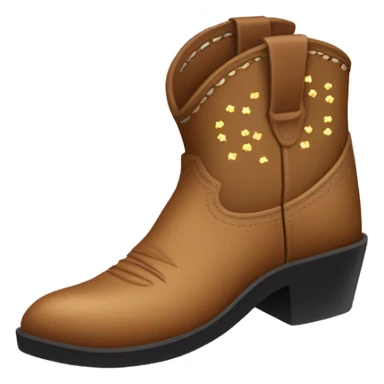 Light brown cowboy boots with tiny gingham bows sticker