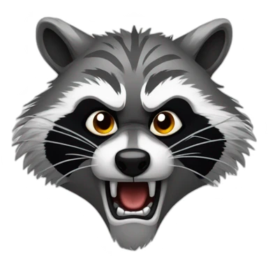 Angry and Scary Racoon sticker