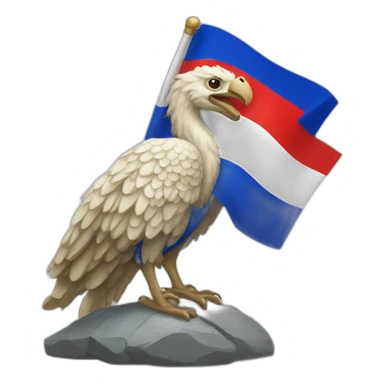 Simorgh holding french flag  sticker