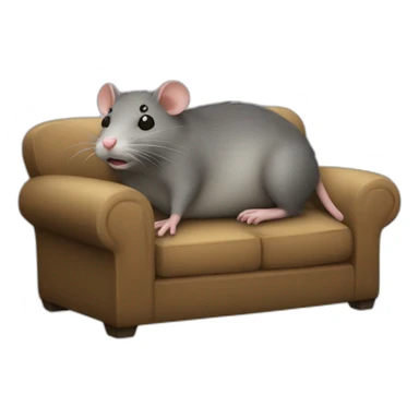fat busy sofa rat sticker