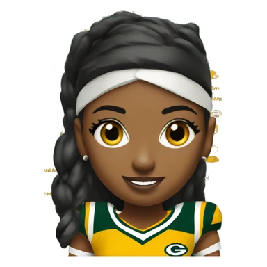 nfl cheerleader Green Bay packer  sticker