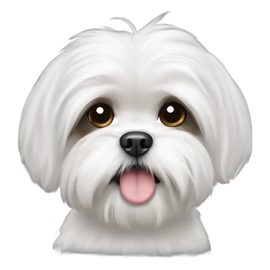 Black shih tzu Maltese sticker